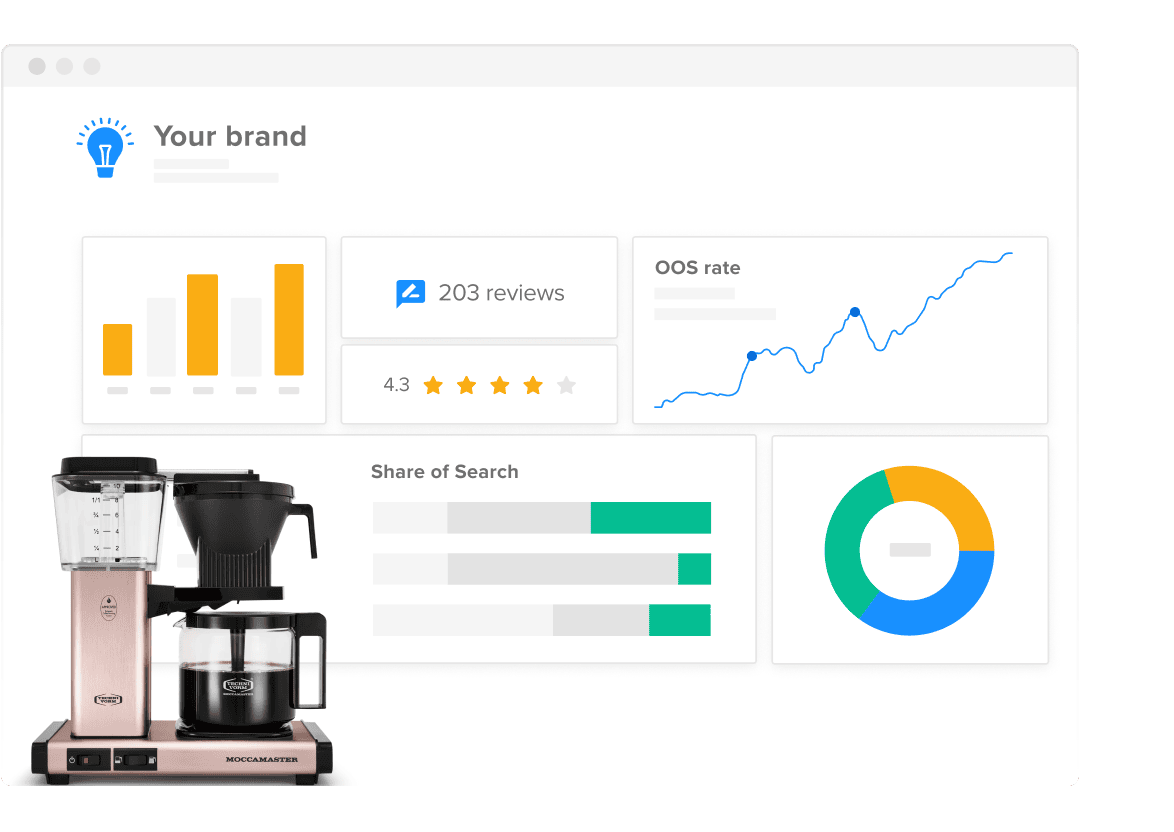 Mockup del panel de marcas de comercio electrónico